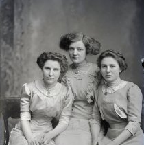 Three young ladies: Florence Anderson, ___ Foster, ___Stocking, 1911