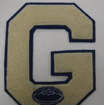Felt G emblem with football