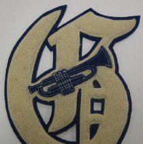 Felt musical patch with trumpet