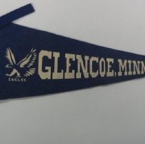 Small blue Glencoe Eagles pennant