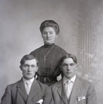 Joe Portele with brother and sister, 1910