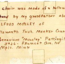 Hollow log chair-Alfred Mosley