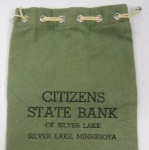 Green cloth bank bag