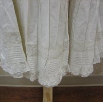 Long white cotton half slip