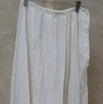 Long white cotton half slip