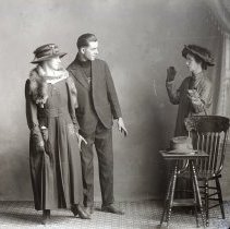 Woman & man, possibly actors