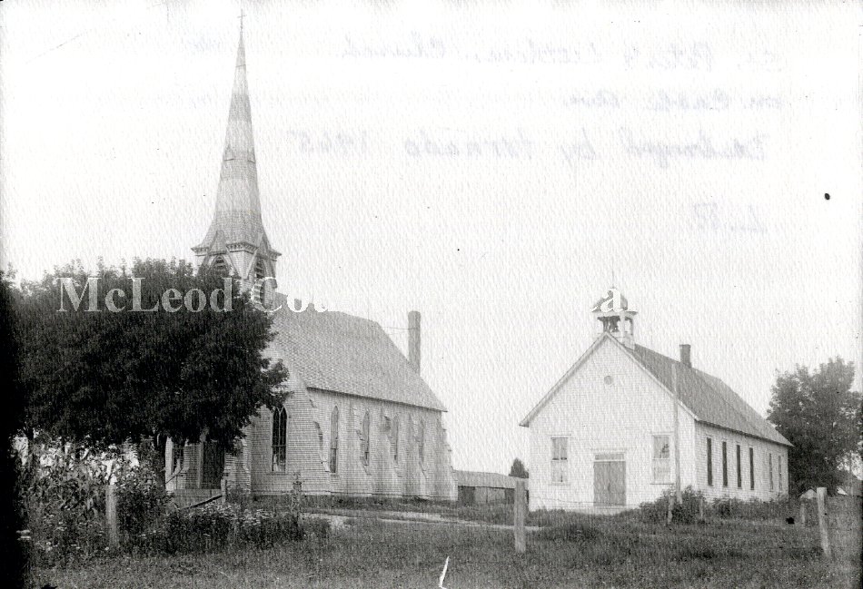 Negative, Glass Plate St.Peter's Lutheran Church & School, Lester