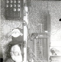 Charles Borgersrode at telephone switchboard-matte print