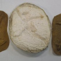 Plaster mold of ice skater