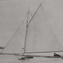 Felton Vollmer on ice boat