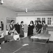 Holy Trinity High School sewing class, 1950s