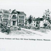 Henry Hill School and Stevens Seminary buildings, Glencoe, MN.