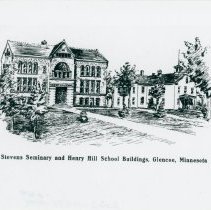 Henry Hill School and Stevens Seminary buildings, Glencoe, MN.
