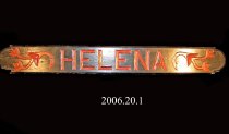 "Helena" buyboat nameboard
