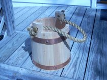 Wooden bucket made for EXPLORE