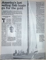"America’s last sailing fish boats go for the gold,"