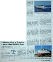 "38-footer going to Delaware;a netter likes his little Jimmy,"