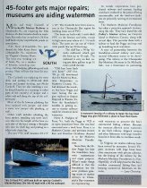 "45-footer gets major repairs; museums are aiding watermen,"