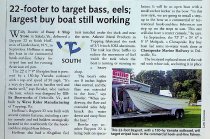 22-footer to target bass, eels; largest buy boat still working