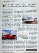 "Ala. yard finishes 78-foot combo boat; Va. watermen keep old boats fishing