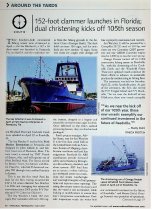 "152-foot clammer launches in Florida; dual christening kicks off 105th sea