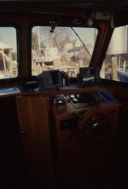 Wheelhouse interior and console of the Iris Marie