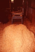 Wood shavings in the Norris shop