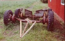Dolly for hauling boats next to the Norris boatshop