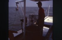 Hauling in the crab pots