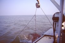 The hauling block is 5' aft aft of the steering station