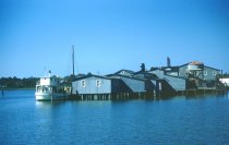 The buyboat Big Muriel Ilene moored at the Lord Mott Plant.