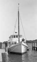 The Coastal Queen moored at Deagle's Boatyard