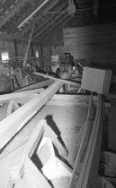 Interior of Willard Norris boat shop