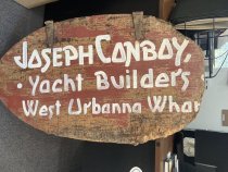 Joseph Conboy Yacht Builders Wooden sign