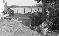 Crab baskets at the railway yard