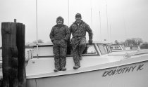 Ray and Tony Kellum on their boat, Dorothy K