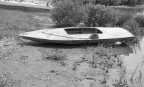 Conboy boat on the shore