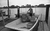 Jonesy Payne in one of his crabbing boats