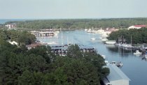 Color aerial photo of Broad Creek in Deltaville