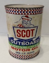 Scot brand outboard motor oil can