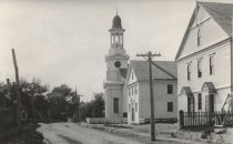 The Congregational Church on the right side the High School
