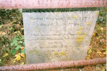 Rich Cemetery, Holsbery Road in Truro, MA. Cemetery contains only two stone