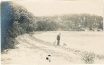 Duck Pond Wellfleet.  Person in photo with Marconi masco