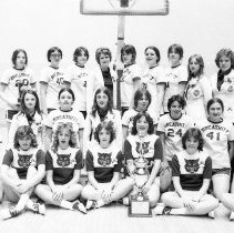 BHS Girls Basketball Team and Cheerleaders at State Tournament