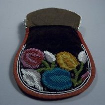 Front of pouch with flap open