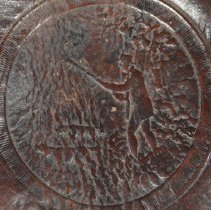 Pressed Leather & Brass Shot Flask (19th-Century)