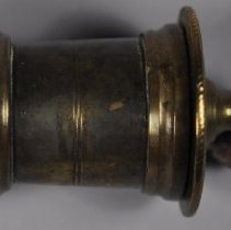 Pressed Leather & Brass Shot Flask (19th-Century)