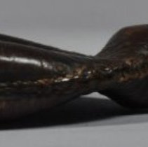 Pressed Leather & Brass Shot Flask (19th-Century)