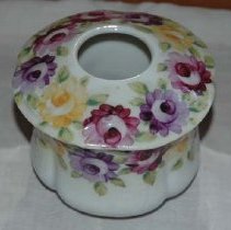 Hand-Painted China Hair Receiver