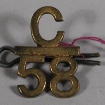 58th Battalion Collar Dog Badge